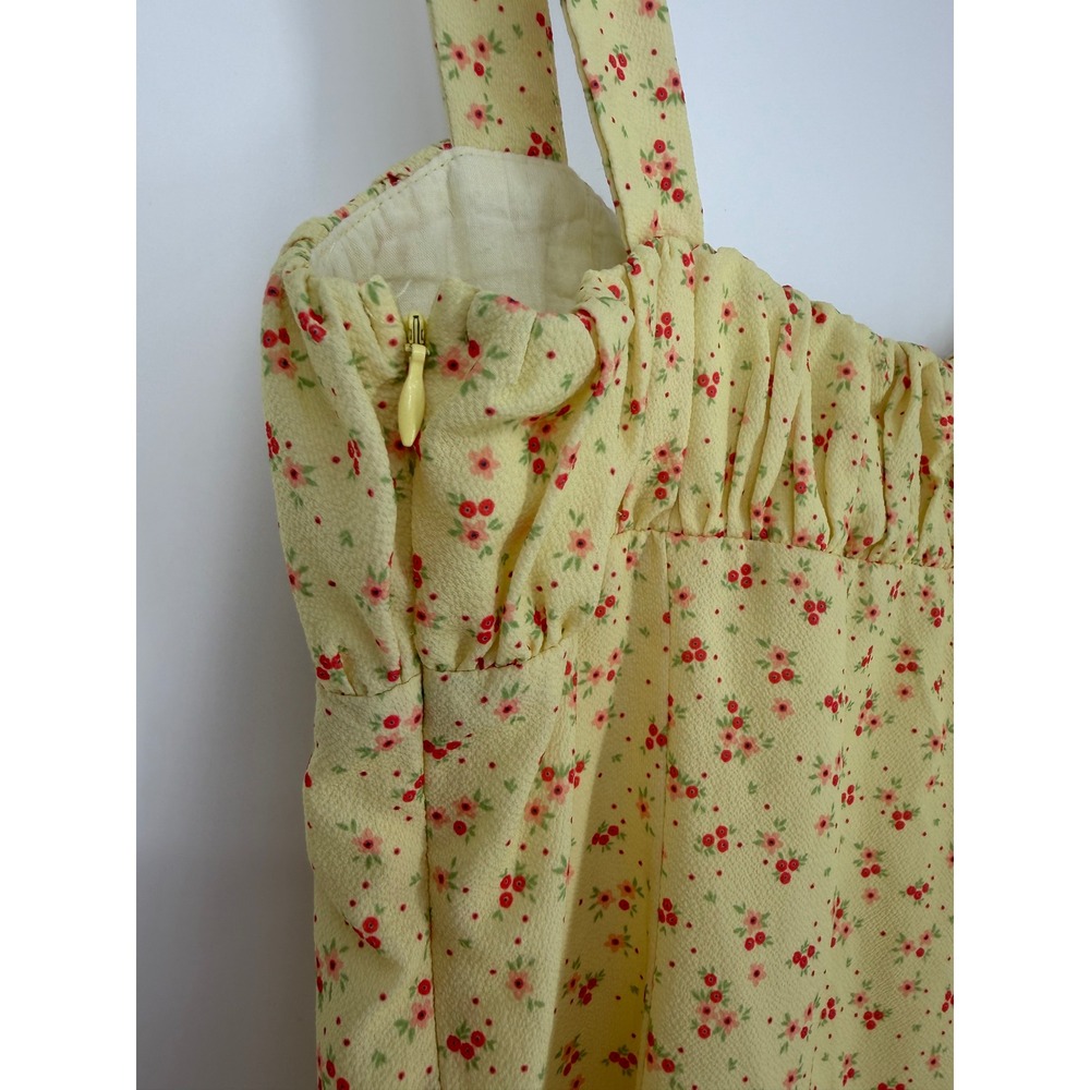Princess Polly Women's Dress 10 Milkmaid Coquette Butter Yellow Cottagecore Y2K - Picture 12 of 14